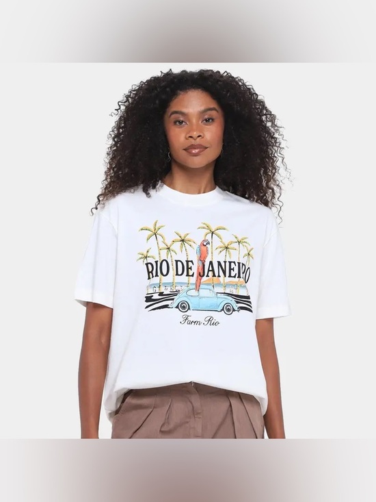FARM Rio Tops - Farm Rio | Rio De Janeiro | T-Shirt in White | Women’s Size Medium | NWT